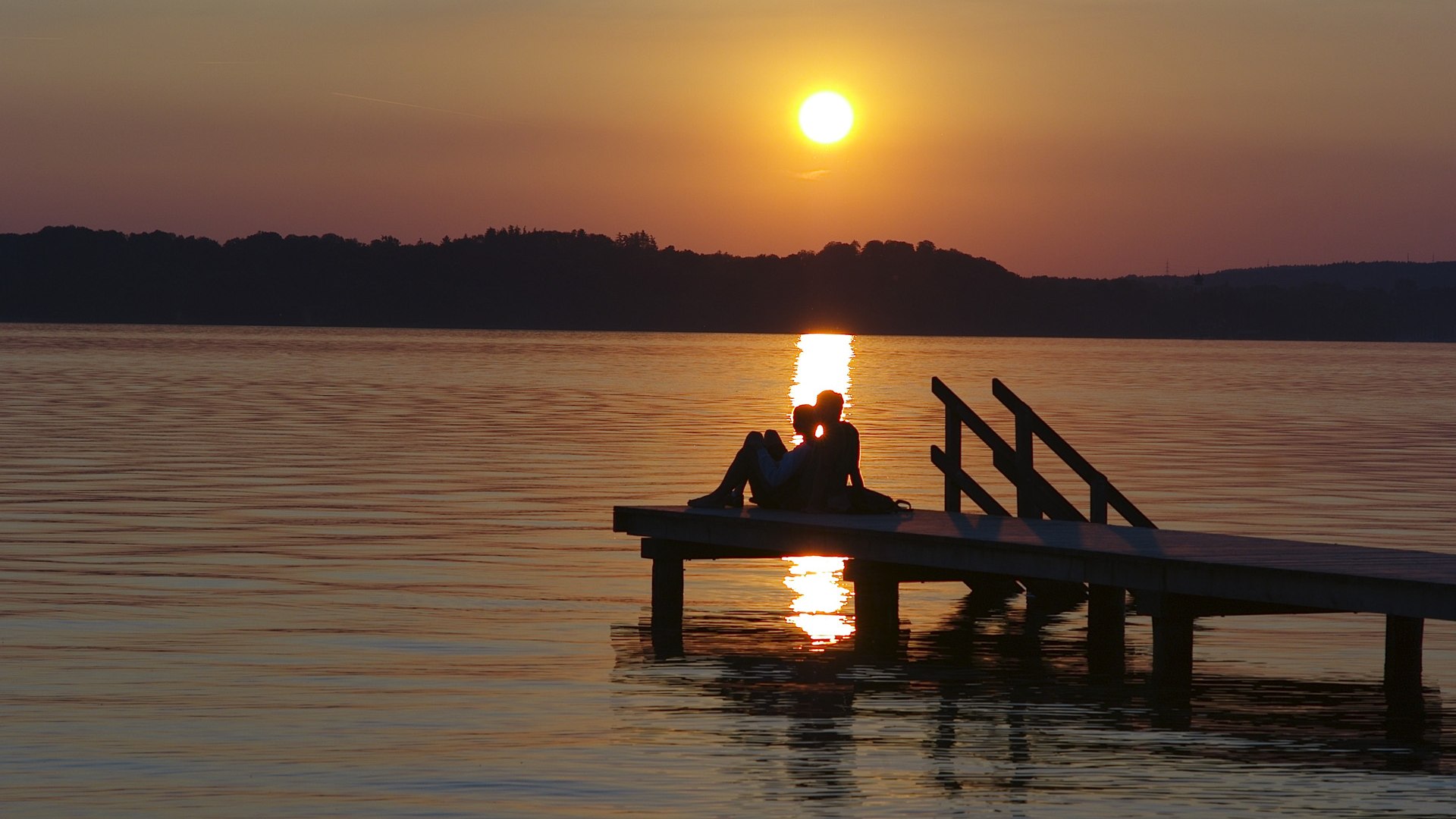 Sonnenuntergang am Starnberger See, © FVV Münsing / Foto: Stefan Rosenboom