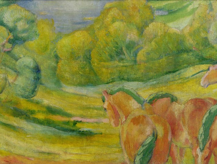 Franz Marc - Große Landschaft I, 1910
Franz Marc Museum, Kochel a. See
Stiftung Etta und Otto Stangl
Foto: collecto.art, © Franz Marc Museum |Foto collecto art